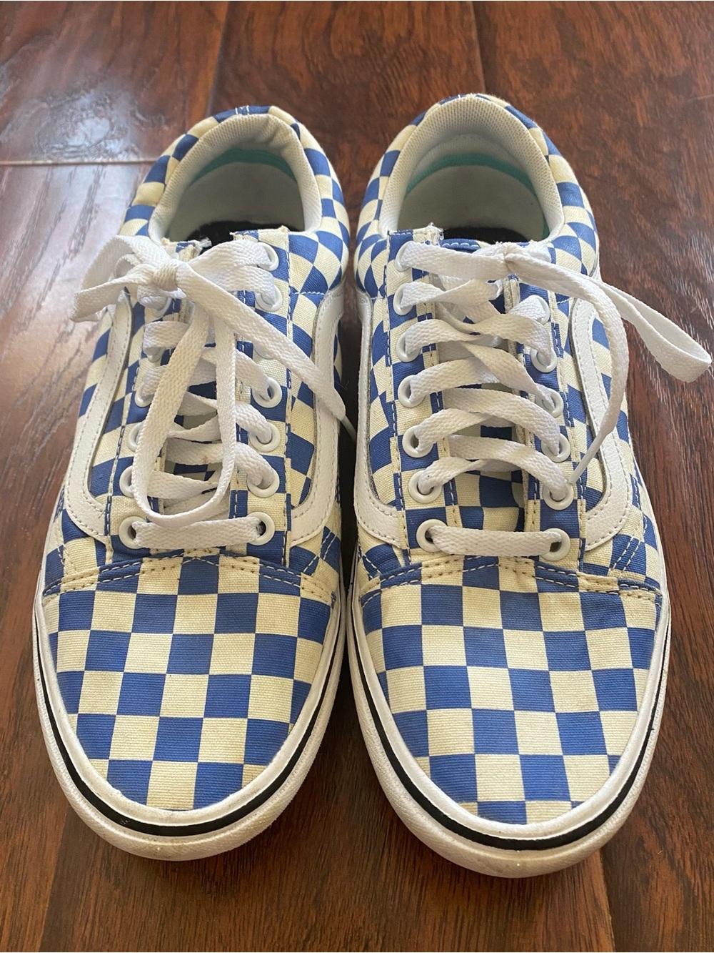 Vans Blue and White Checkered